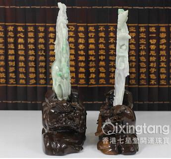 供應家居*翡翠擺件龍頭魚擺件