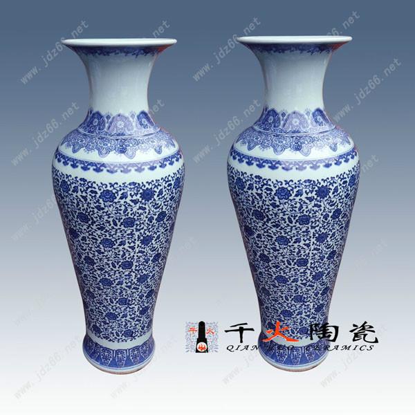 供應(yīng)青花落地大花瓶批發(fā) 大型場(chǎng)所門店擺設(shè)大花瓶