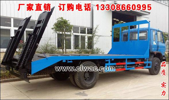 供應(yīng)楚風(fēng)平板拖車,單橋平板運輸車價格,挖機平板車廠家