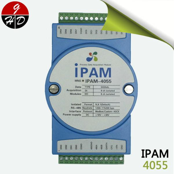 供应IPAM-40558入8出隔离数字量输入输出开关量采集模块Modbus/RS485图片