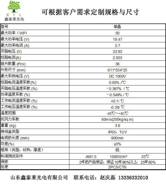供應(yīng) 60W單晶太陽能電池板