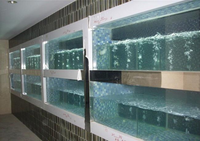 供應海鮮池訂做海鮮池設計海鮮魚池制冷