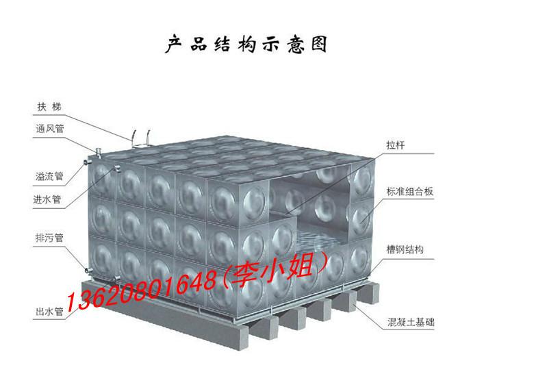 方形消防水箱厂家方形消防水箱厂家 不锈钢保温水箱安装 立式 卧式储水罐 组合式方形保温水箱价格 消防水箱 圆形水箱批发