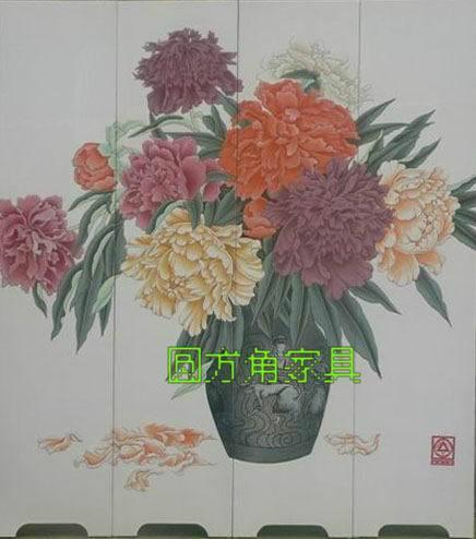 供应漆画屏风壁画大型装修画图片