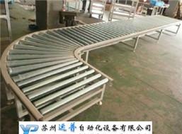 轉(zhuǎn)彎滾筒輸送機(jī)動(dòng)力/無(wú)動(dòng)力圖片