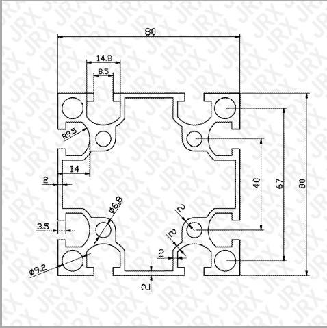 東莞金瑞翔供應(yīng)8080-3.0工業(yè)鋁材-*EF8080重型鋁型