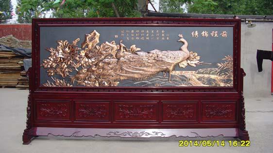 供應(yīng)長城紅木落地屏風4米沁園春屏風落地屏風