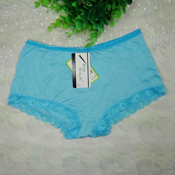 供應爆款竹纖維女式內(nèi)褲批發(fā) 中腰性感蕾絲花邊女士內(nèi)褲