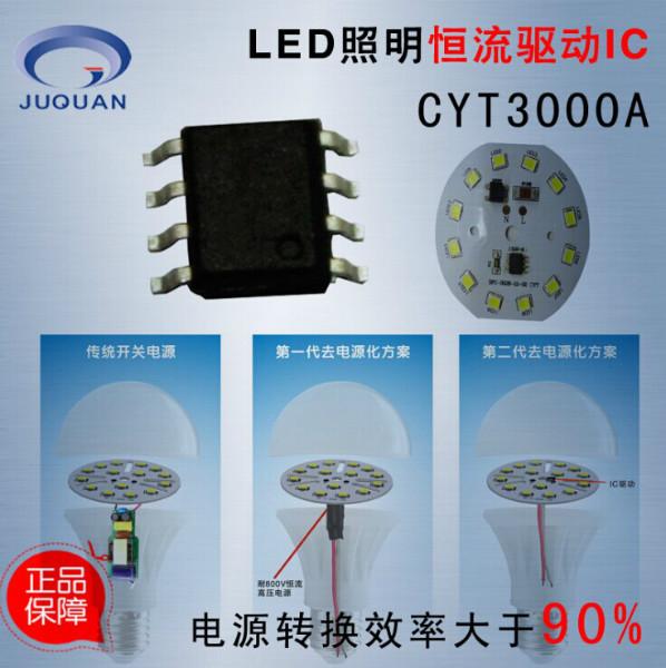 供應CYT3000A線性恒流高壓LED驅動芯片