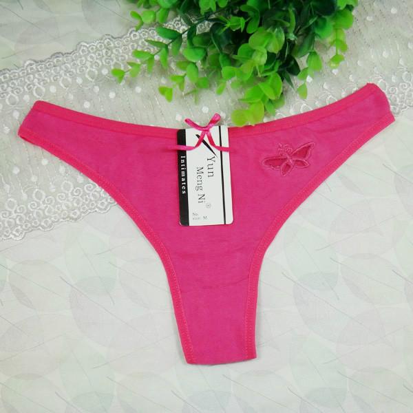 供應(yīng)女士繡花丁字褲批發(fā)內(nèi)褲 批發(fā)女士丁字褲 性感時(shí)尚全棉女士內(nèi)褲