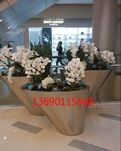 供應不銹鋼花盆廠家  玫瑰金不銹鋼花缽