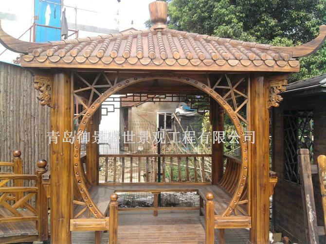 供應青島木涼亭木亭子四角亭