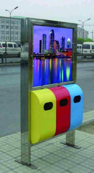 供應廣告垃圾桶WJ-G002街道廣告垃圾桶