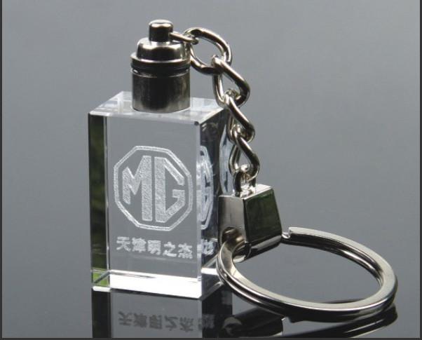 供應(yīng)西安水晶金屬鑰匙扣定做logo