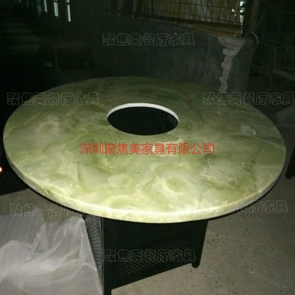 供應(yīng)餐廳圓形電磁爐火鍋?zhàn)?，深圳大理石電陶爐圓形火鍋?zhàn)?，深圳火鍋店火鍋?zhàn)缽S家定制批發(fā)價(jià)格