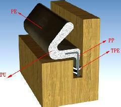 供应中高档木门新型PU发泡包覆式密封条