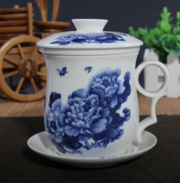 四件套陶瓷會(huì)議茶杯圖片