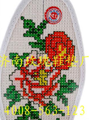 純手工十字繡印花鞋墊圖片
