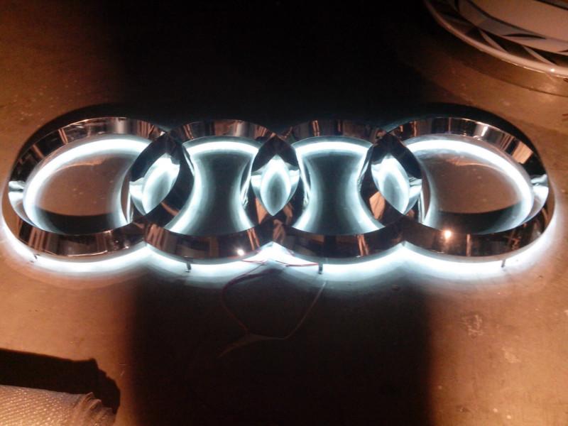 供應(yīng)廣告牌發(fā)光字不銹鋼奧迪車標(biāo)