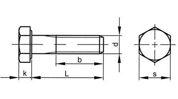 供应进口外六角半牙螺栓,DIN931