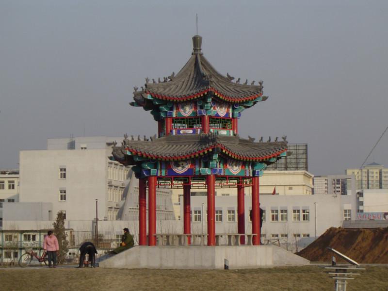 顺义古建凉亭，假山喷泉，仿木花架图片