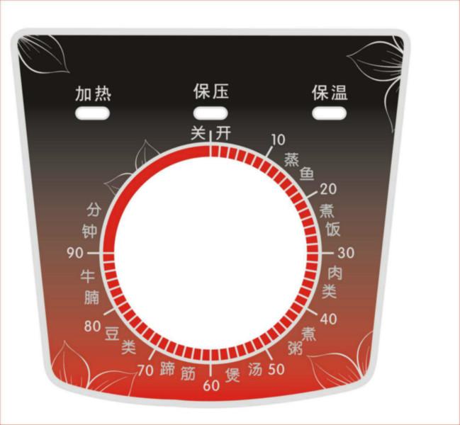 电饭煲面贴供应椭圆形镜面图片