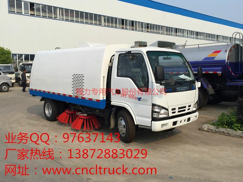 内蒙古巴彦淖尔盟城市保洁专用清扫车,市政环卫庆铃五十铃扫地车