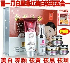 供應(yīng)麗一汀白里透紅五合一套裝升級版 麗一汀祛斑霜化妝品